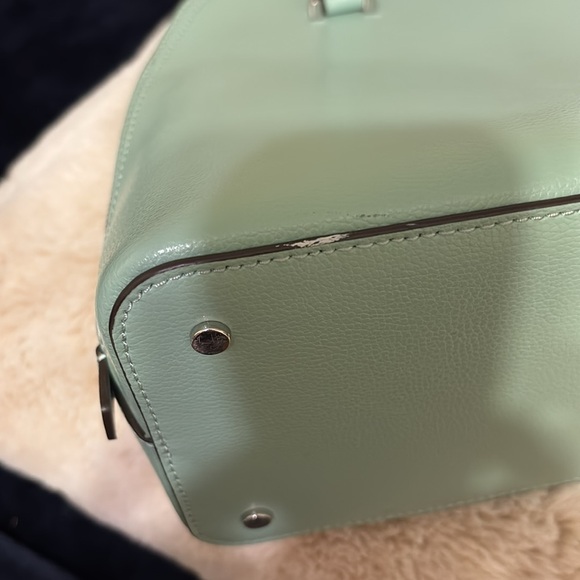 Kate Spade Authentic Mint Satchel Tote EUC see photos for measurements - Picture 8 of 16